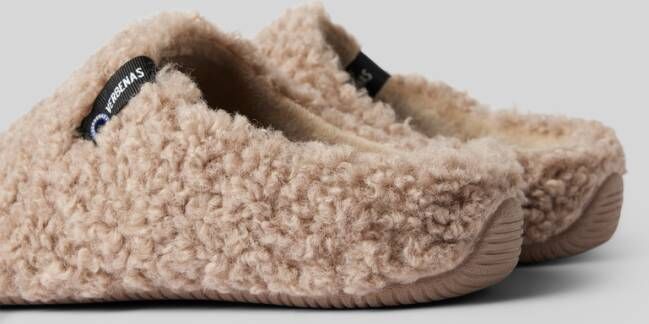 Verbenas Slippers met imitatiebont model 'YORK CURLY'