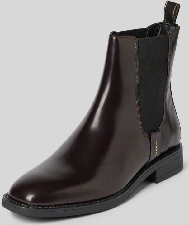 Gant Chelsea boots van leer met labeldetail model 'Fayy'