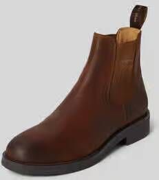 Gant Chelsea boots van leer met labeldetail model 'Prepdale'