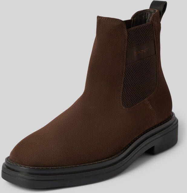 Gant Chelsea boots van leer met labelstitching model 'Boggar'