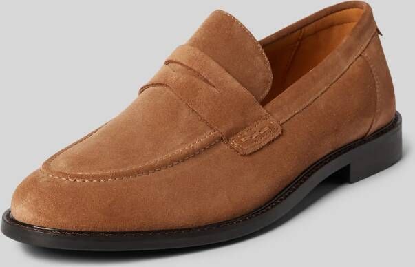 Gant Tassel loafer van leer met siernaden model 'Lozham'