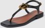 Guess Teenslippers van leer met labeldetail model 'MIRY' - Thumbnail 4