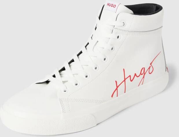 HUGO High top sneakers in zwart met contrastgarnering model 'Dyer'