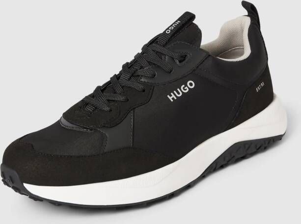 HUGO Sneakers in zwart met labeldetails model 'Kane'