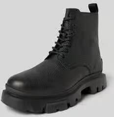 HUGO Veterboots van leer met labeldetails model 'Fabyan'