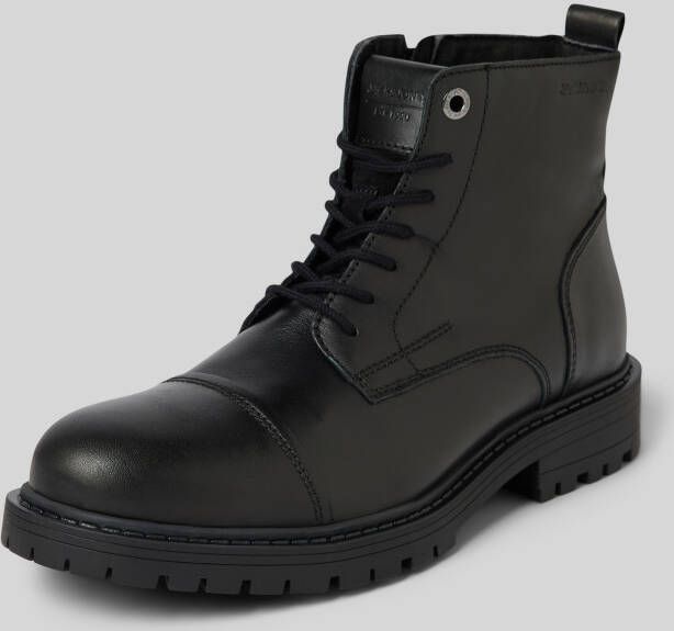 jack & jones Leren boots met treklus model 'TREMOR'