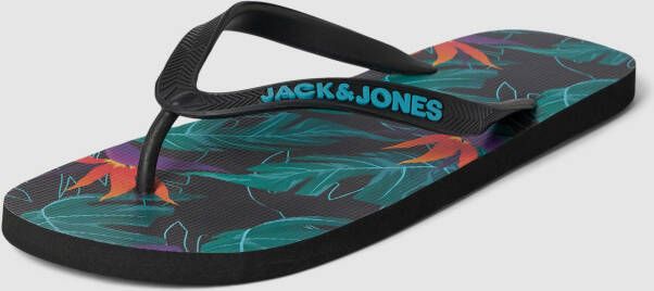 jack & jones Teenslippers met labeldetail model 'PALM'