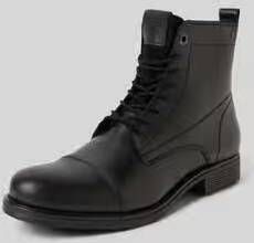 Jack & jones Veterboots van leer met siernaden model 'SHAUN'