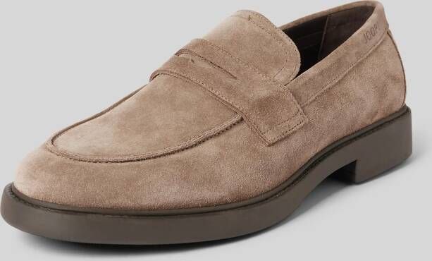 JOOP! SHOES Loafers van leer met labeldetail