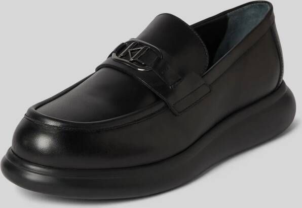 Karl Lagerfeld Loafers van leer met labelapplicatie