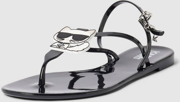 Karl Lagerfeld Sandalen met labeldetails model 'JELLY'