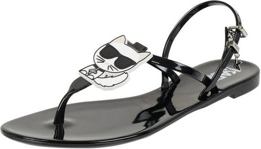 Karl Lagerfeld Teenslippers met logo applicatie model 'Jelly'