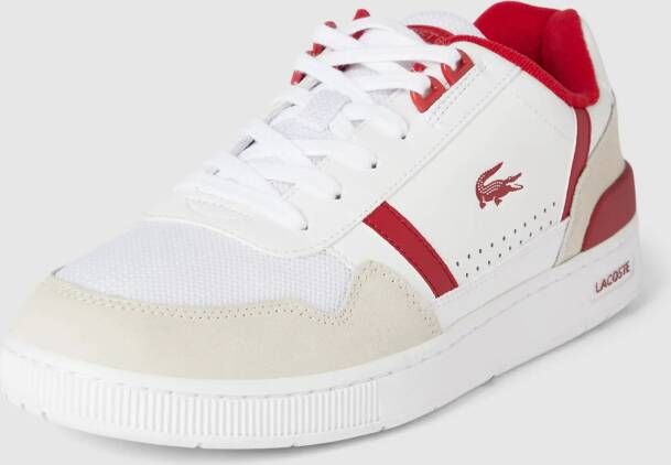 Lacoste Leren sneakers met contrastgarnering model 'T-CLIP'