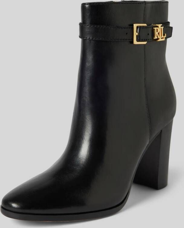 Lauren Ralph Lauren Leren boots met labelapplicatie model 'BAILEY'