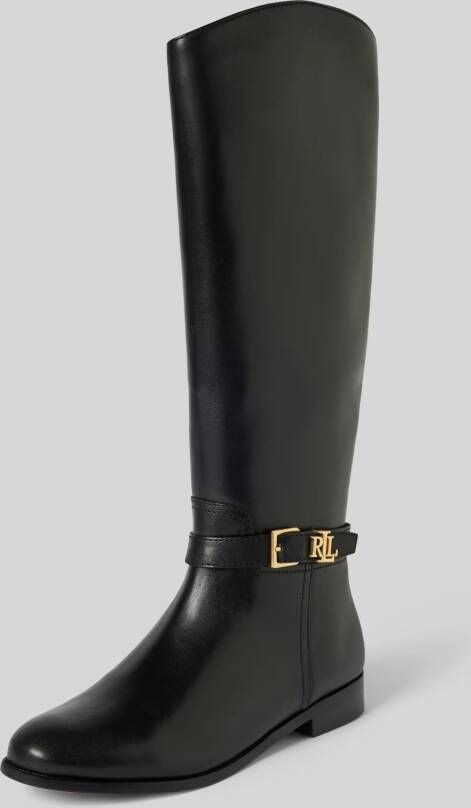 Lauren Ralph Lauren Leren boots met labelapplicatie model 'BROOKE'