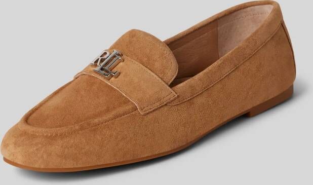 Lauren Ralph Lauren Leren loafers met labelapplicatie model 'AVERI III'