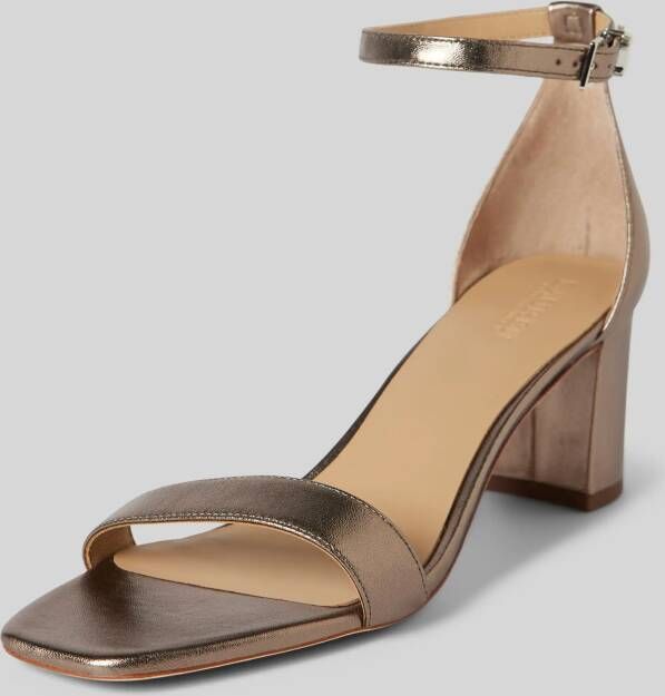 Lauren Ralph Lauren Leren sandalen met blokhak model 'LOGAN'