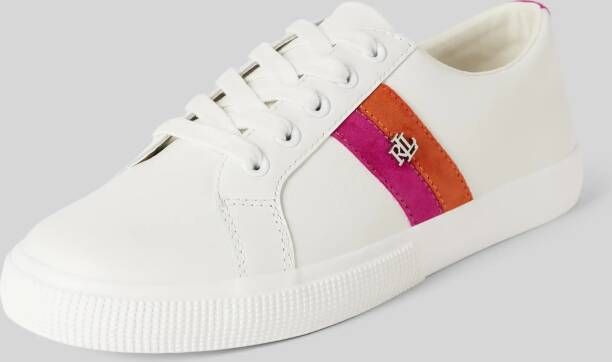 Lauren Ralph Lauren Leren sneakers met labelapplicatie model 'JANSON II'