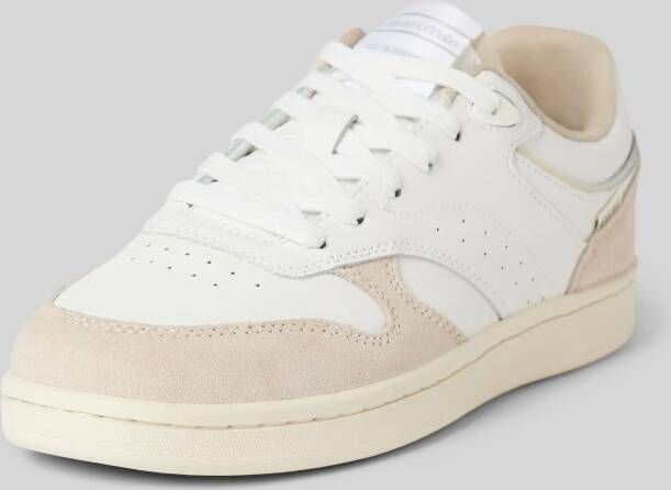 Marc O'Polo Lage sneakers met details van wildleer