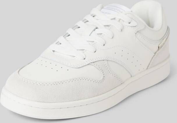 Marc O'Polo Lage sneakers met details van wildleer