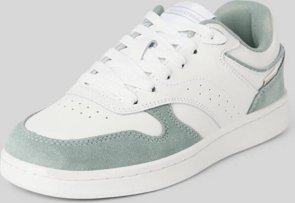 Marc O'Polo Lage sneakers met details van wildleer