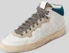 P448 Leren sneakers met label met ajourpatroon model 'Bali'