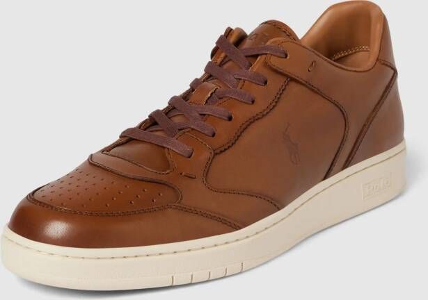 Polo Ralph Lauren Sneakers van leer met labeldetail model 'POLO'