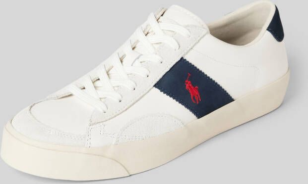 Polo Ralph Lauren Sneakers van leer met logostitching model 'SAYER'