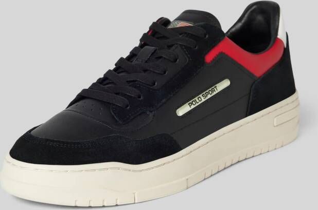 Polo Sport Leren sneakers met labeldetail