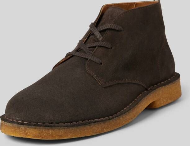 Selected Homme Leren veterschoenen met siernaden model 'RIGA'