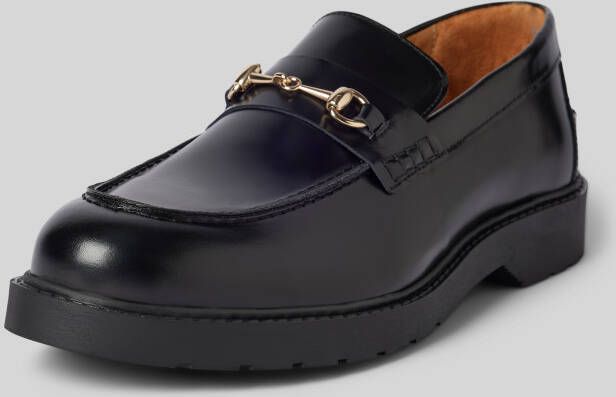 Selected Homme Penny loafers van leer met applicatie model 'HORSEBIT'