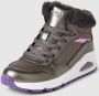 Skechers Uno Cozy On Air Meisjes Sneakers Gunmetal - Thumbnail 4