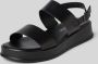 Tamaris Zwarte Casual Open Platte Sandalen Black Dames - Thumbnail 5