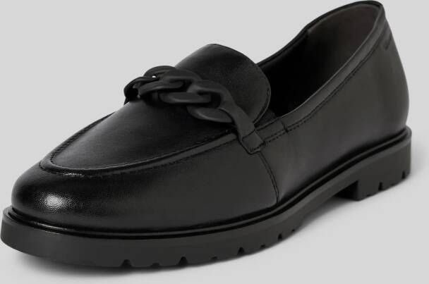 tamaris Loafers van leer met profielzool