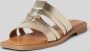 Tamaris Metallic Gouden Leren Slipper Multicolor Dames - Thumbnail 61