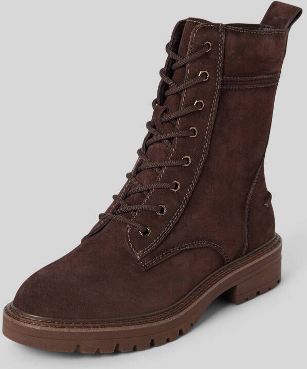 tamaris Veterboots van leer met siernaden