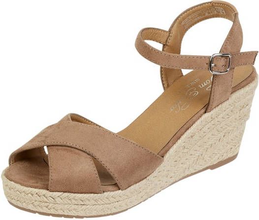 vasthoudend Afbreken Verrassend genoeg Tom Tailor Sandalen met sleehak beige 38 - Schoenen.nl