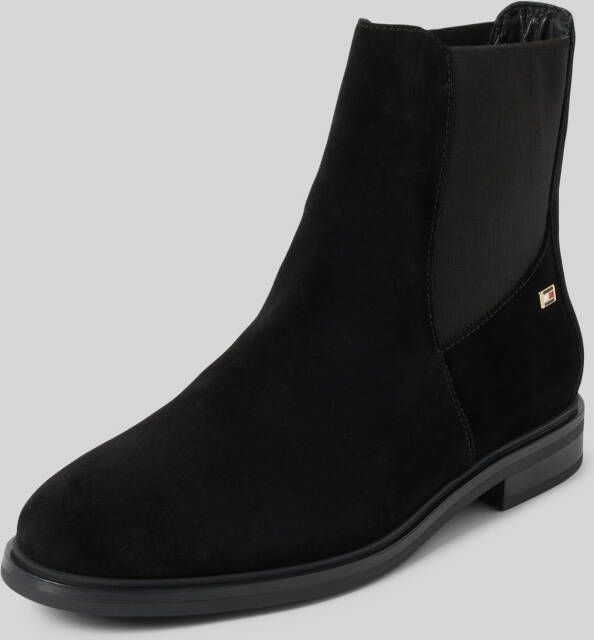 Tommy Hilfiger Chelsea boots van leer met labelapplicatie model 'FLAG SUEDE'