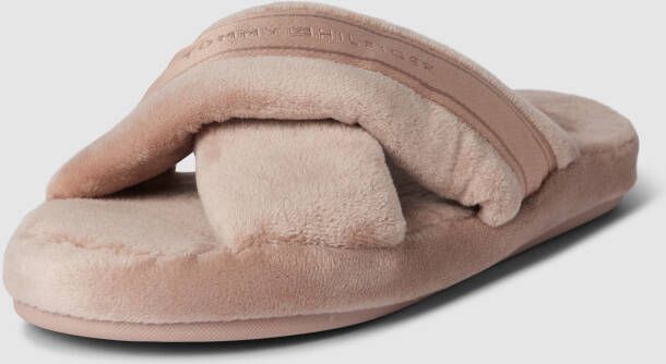 Tommy Hilfiger Huisschoenen met gekruiste riempjes model 'COMFY HOME SLIPPER'