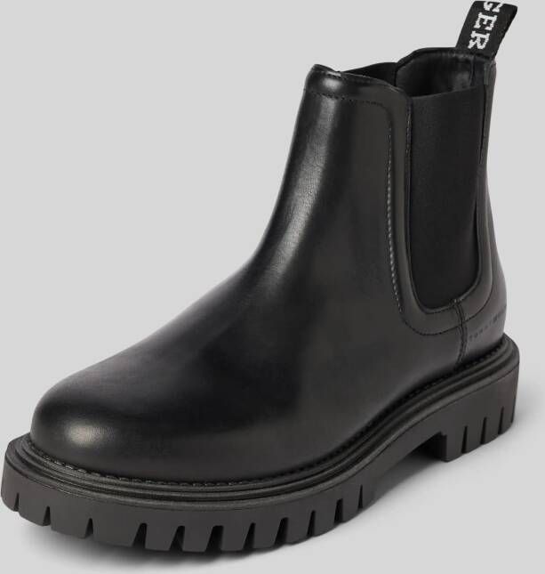 Tommy Hilfiger Leren boots met gestructureerde zool