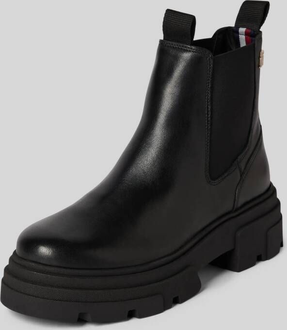 Tommy Hilfiger Leren boots met labelapplicatie model 'COMBAT'