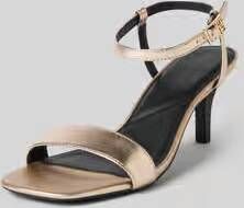 Tommy Hilfiger Leren sandalen in metallic