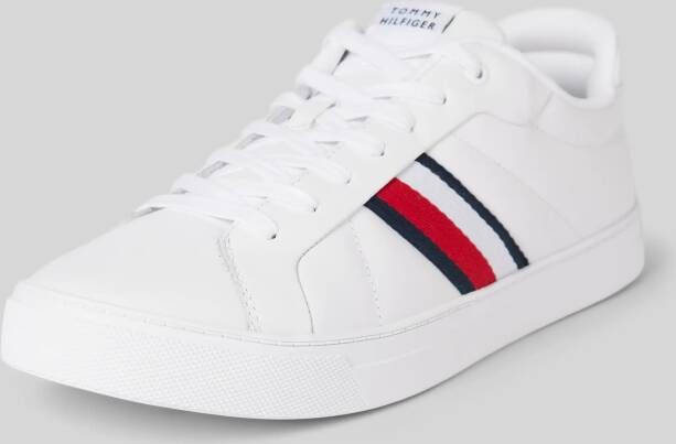 Tommy Hilfiger Leren sneakers met contraststrepen model 'ICON COURT'