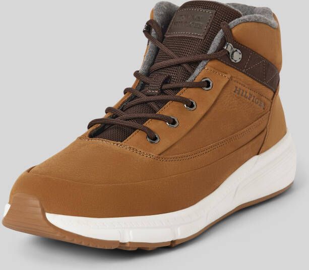 Tommy Hilfiger Leren sneakers met labelpatch model 'WARM NUBUCK'