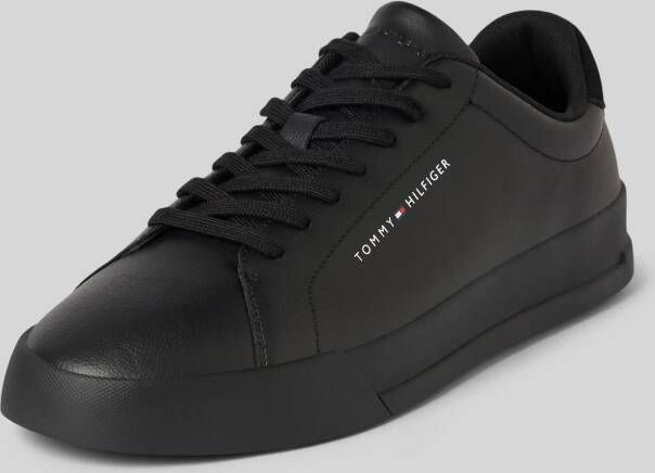 Tommy Hilfiger Leren sneakers met labelprint model 'COURT LEATHER GRAINESS'