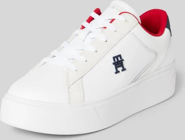 Tommy Hilfiger Leren sneakers met plateauzool model 'PLATFORM COURT'