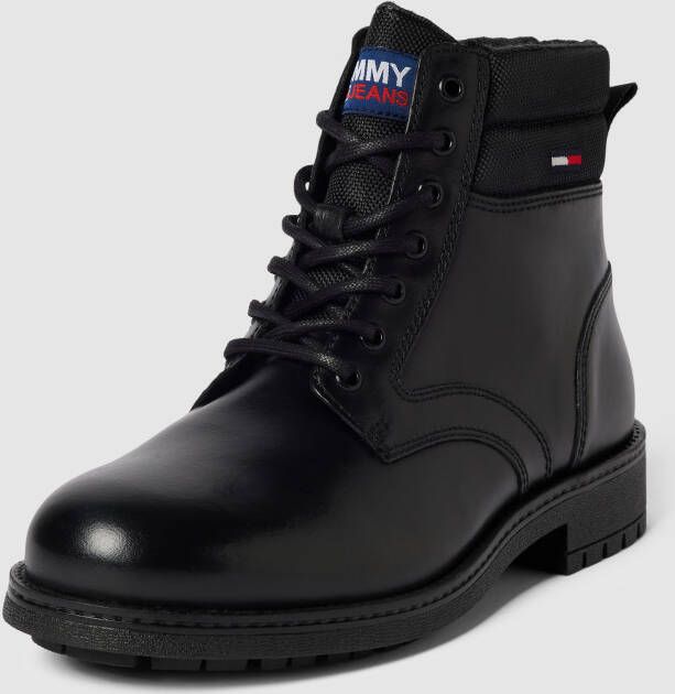 Tommy Jeans Boots van leermix met labeldetails