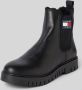 Tommy Jeans Chelsea boots van leer met elastische inzet - Thumbnail 2