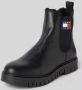 Tommy Jeans Chelsea boots van leer met elastische inzet - Thumbnail 6