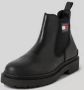 TOMMY JEANS Chelsea-boots TJM LEATHER CHELSEA BOOT hakken zakelijke mode instaplaarzen enkellaars breedte g - Thumbnail 5